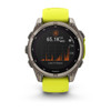 Garmin fenix 8 - 47 mm, Solar, Sapphire, Titanium with Amp Yellow/Graphite Silicone Band