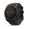 Garmin fenix 8 - 51 mm, Solar (Sapphire, Carbon Gray DLC Titanium with Black/Pebble Gray Silicone Band)