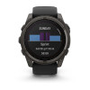 Garmin fenix 8 - 51 mm, Solar (Sapphire, Carbon Gray DLC Titanium with Black/Pebble Gray Silicone Band)