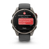 Garmin fenix 8 Pro - 47 mm, AMOLED, Sapphire, Titanium with Graphite/Black Silicone Band
