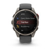Garmin fenix 8 Pro - 47 mm, AMOLED, Sapphire, Titanium with Graphite/Black Silicone Band