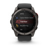 Garmin fenix 8 Pro - 51 mm, AMOLED (Sapphire, Carbon Gray DLC Titanium with Black/Pebble Gray Silicone Band)
