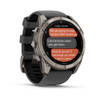 Garmin fenix 8 Pro - 51 mm, AMOLED, Sapphire, Titanium with Graphite/Black Silicone Band