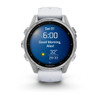 Garmin fēnix® 8 – 43 mm, AMOLED Silver with Whitestone Silicone Band