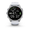 Garmin fēnix® 8 – 43 mm, AMOLED Silver with Whitestone Silicone Band