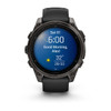 Garmin fēnix® 8 – 47 mm, AMOLED, Sapphire, Carbon Gray DLC Titanium with Black/Pebble Gray Silicone Band