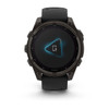 Garmin fēnix® 8 – 47 mm, Solar (Sapphire, Carbon Gray DLC Titanium with Black/Pebble Gray Silicone Band)