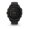 Garmin fēnix® 8 – 47 mm, Solar (Sapphire, Carbon Gray DLC Titanium with Black/Pebble Gray Silicone Band)