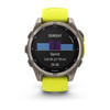 Garmin fēnix® 8 – 47 mm, Solar, Sapphire, Titanium with Amp Yellow/Graphite Silicone Band
