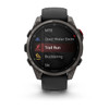 Garmin fēnix® 8 Pro – 47 mm, AMOLED Sapphire, Carbon Gray DLC Titanium with Black/Pebble Gray Silicone Band