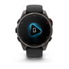 Garmin fēnix® 8 Pro – 47 mm, AMOLED Sapphire, Carbon Gray DLC Titanium with Black/Pebble Gray Silicone Band