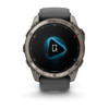 Garmin fēnix® 8 Pro – 51 mm, AMOLED, Sapphire, Titanium with Graphite/Black Silicone Band