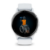 Venu® 3, Silver Stainless Steel Bezel with Whitestone Case and Silicone Band