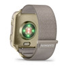 Venu® X1, Soft Gold with Titanium Caseback and French Gray Nylon Band