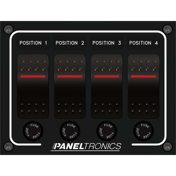 Paneltronics Paneltronics Waterproof Panel - DC 4-Position Illuminated Rocker Switch & Fuse [9960011B] 9960011B MyGreenOutdoors
