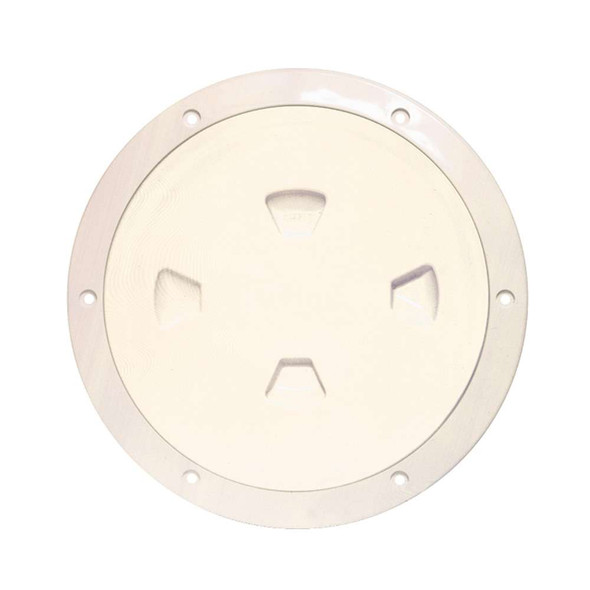 Beckson Marine Beckson 8" Smooth Center Screw-Out Deck Plate - Beige [DP80-N] DP80-N MyGreenOutdoors