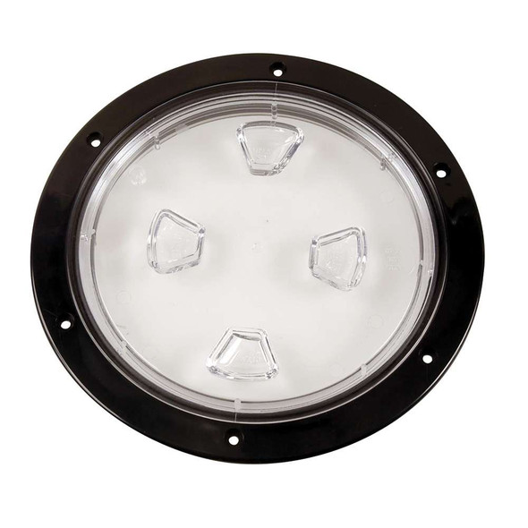 Beckson Marine Beckson 8" Clear Center Screw-Out Deck Plate - Black [DP80-B-C] DP80-B-C MyGreenOutdoors