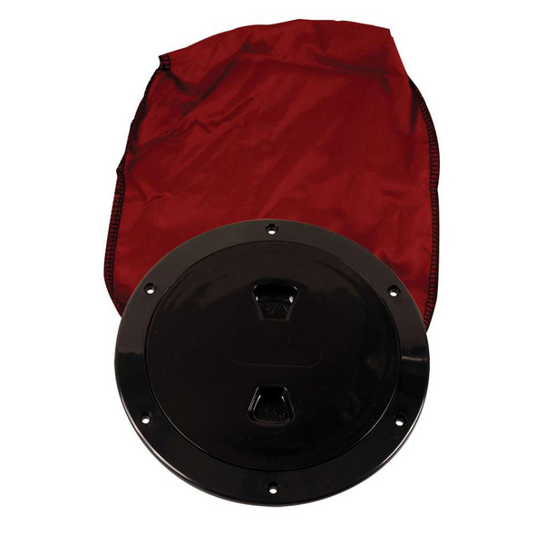 Beckson Marine Beckson 6" Stow-Away Deck Plate - Black w/12" Bag [DP60BB] DP60BB MyGreenOutdoors