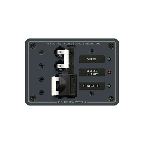 Blue Sea Systems Blue Sea 8032 AC Toggle Source Selector 120v AC 30A (White Switches) 8032 MyGreenOutdoors