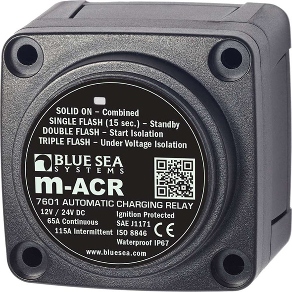Blue Sea Systems Blue Sea 7601 DC Mini ACR Automatic Charging Relay - 65 Amp [7601] 7601 MyGreenOutdoors