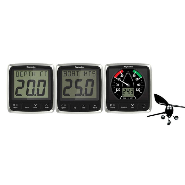 Raymarine Raymarine i50/i60 Wind/Speed/Depth System Package [E70153] E70153 MyGreenOutdoors