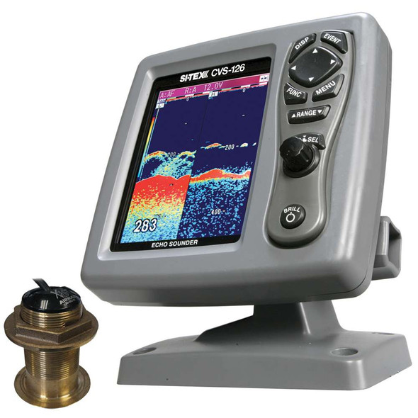 SI-TEX SI-TEX CVS-126 Dual Frequency Color Echo Sounder w/B60 20 Transducer B-60-20-CX [CVS-1266020] CVS-1266020 MyGreenOutdoors