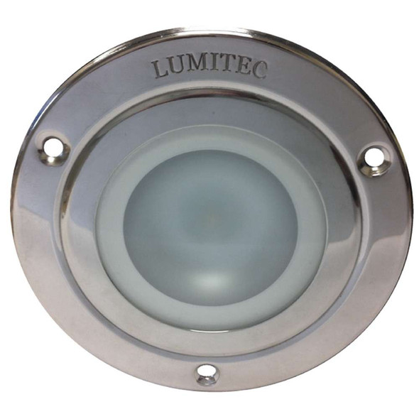 Lumitec Lumitec Shadow - Flush Mount Down Light - Polished SS Finish - 4-Color White/Red/Blue/Purple Non Dimming [114110] 114110 MyGreenOutdoors
