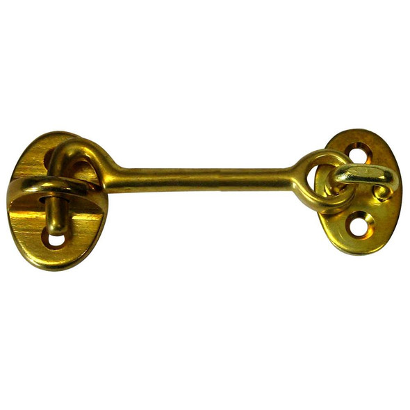 Whitecap Whitecap Cabin Door Hook - Polished Brass - 3" [S-1402BC] S-1402BC MyGreenOutdoors