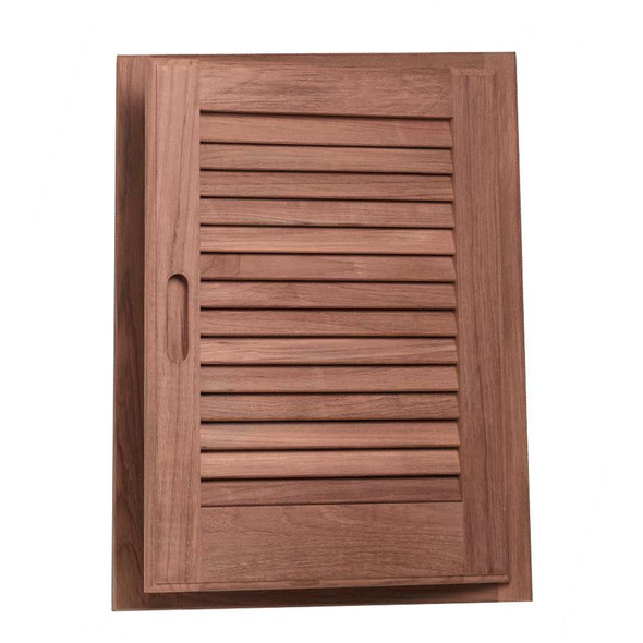 Whitecap Whitecap Teak Louvered Door & Frame - Right Hand - 15" x 20" [60724] 60724 MyGreenOutdoors