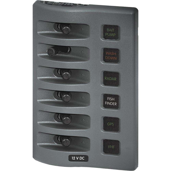Blue Sea Systems Blue Sea 4306 WeatherDeck Water Resistant Fuse Panel - 6 Position - Grey 4306 MyGreenOutdoors