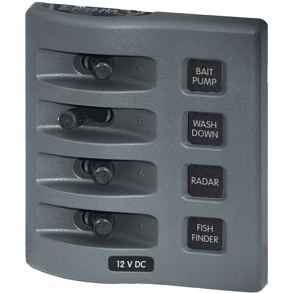 Blue Sea Systems Blue Sea 4305 WeatherDeck 12V DC Waterproof Switch Panel - 4 Posistion [4305] 4305 MyGreenOutdoors