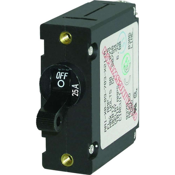 Blue Sea Systems Blue Sea 7216 AC / DC Single Pole Magnetic World Circuit Breaker - 25 Amp 7216 MyGreenOutdoors