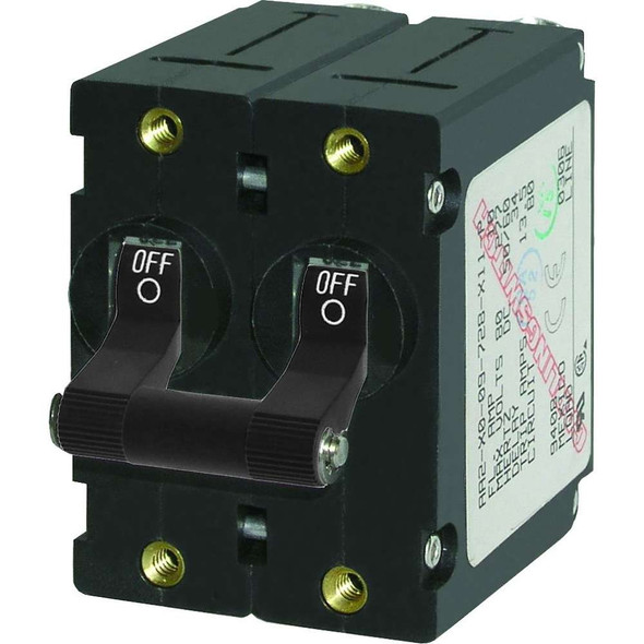 Blue Sea Systems Blue Sea 7239 A-Series Double Pole Toggle - 40A - Black 7239 MyGreenOutdoors