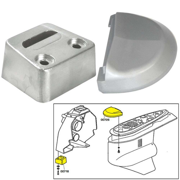 Tecnoseal Tecnoseal Anode Kit w/Hardware - Volvo SX - Aluminum [20708AL] 20708AL MyGreenOutdoors