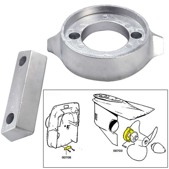 Tecnoseal Tecnoseal Anode Kit w/Hardware - Volvo 290 - Zinc [20705] 20705 MyGreenOutdoors