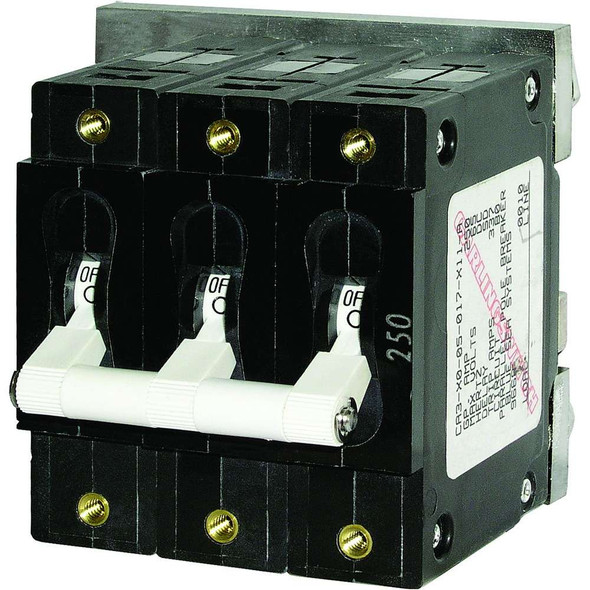 Blue Sea Systems Blue Sea 7271 300A C-Series Triple Pole Toggle DC Circuit Breaker 7271 MyGreenOutdoors