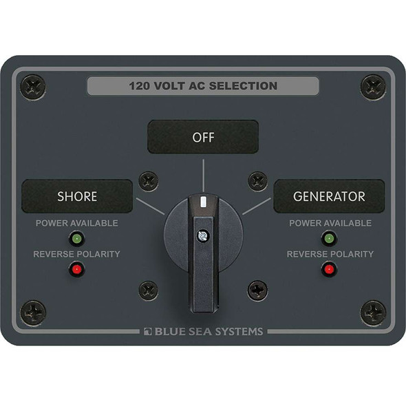 Blue Sea Systems Blue Sea 8367 AC Rotary Switch Panel 30 Ampere 2 Positions + OFF, 2 Pole 8367 MyGreenOutdoors