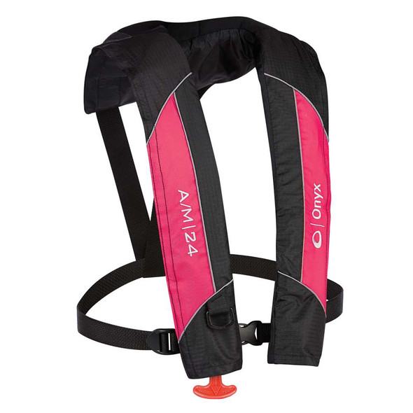 Onyx Outdoor Onyx A/M-24 Automatic/Manual Inflatable PFD Life Jacket - Pink [132000-105-004-14] 132000-105-004-14 MyGreenOutdoors