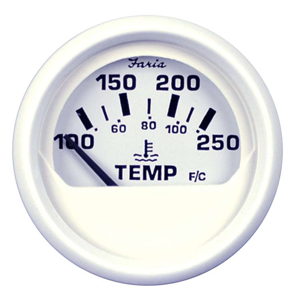 Faria Beede Instruments Faria Dress White 2" Water Temperature Guage (100-250 DegreeF) [13110] 13110 MyGreenOutdoors