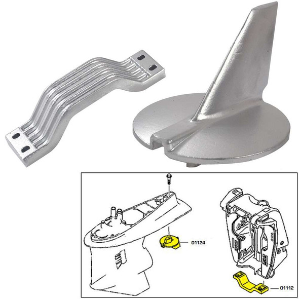 Tecnoseal Tecnoseal Anode Kit - Yamaha 200-250 HP - Magnesium [21104MG] 21104MG MyGreenOutdoors