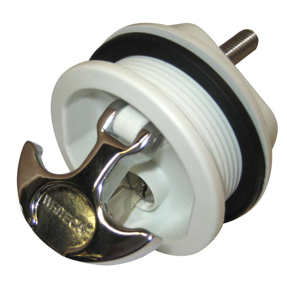 Whitecap Whitecap T-Handle Latch - Chrome Plated Zamac/White Nylon - Locking - Freshwater Use Only [S-226WC] S-226WC MyGreenOutdoors