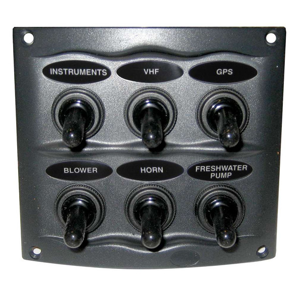 BEP Marine Marinco Waterproof Panel - 6 Switches - Grey [900-6WP] 900-6WP MyGreenOutdoors