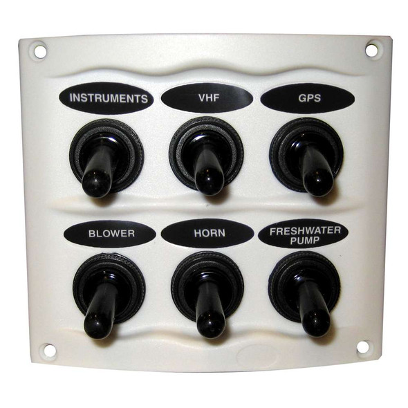 BEP Marine Marinco Waterproof Panel - 6 Switches - White [900-6WPW] 900-6WPW MyGreenOutdoors