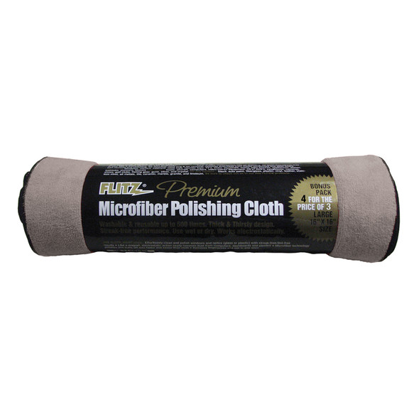 Flitz Microfiber Polishing Cloth - 16" x 16" - Single Bag  [MC200]