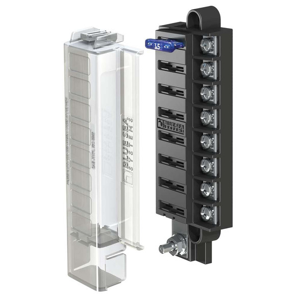 Blue Sea Systems Blue Sea 5046 ST Blade Compact Fuse Blocks - 8 Circuits w/Cover [5046] 5046 MyGreenOutdoors