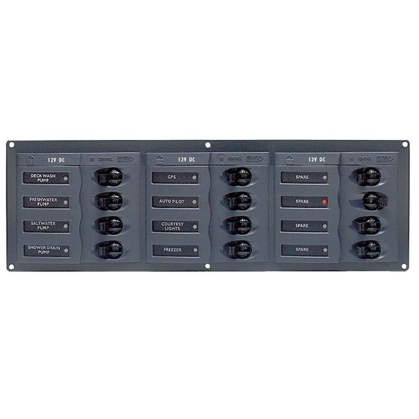 BEP Marine BEP DC Panel - 12-Way - No Meter - Horizontal [902NMH] 902NMH MyGreenOutdoors