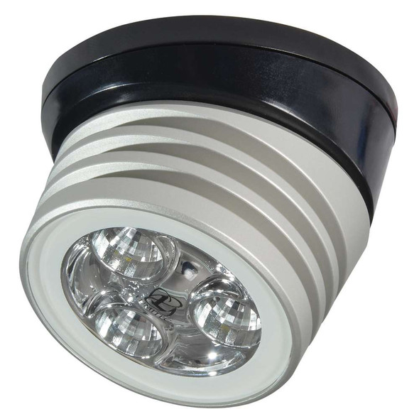 Lumitec Lumitec Zephyr LED Spreader/Deck Light -Brushed, Black Base - White Non-Dimming [101326] 101326 MyGreenOutdoors