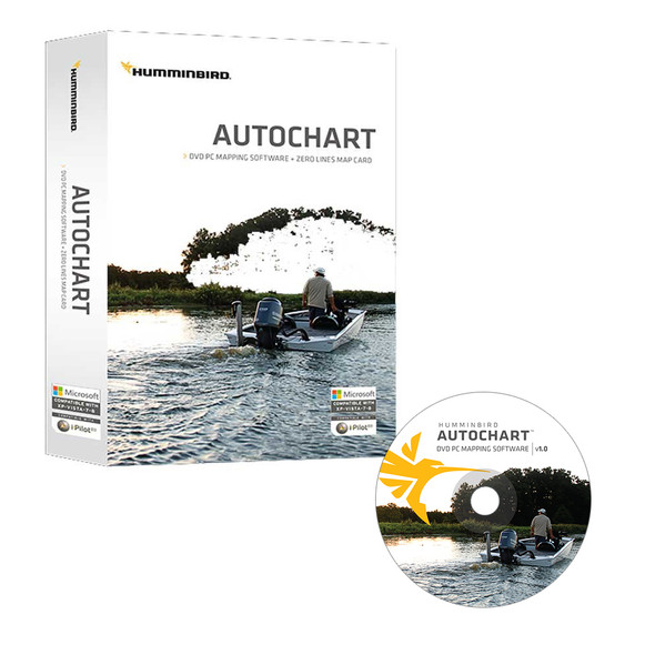 Humminbird Autochart DVD PC Mapping Software w\/Zero Lines Map Card  [600031-1]