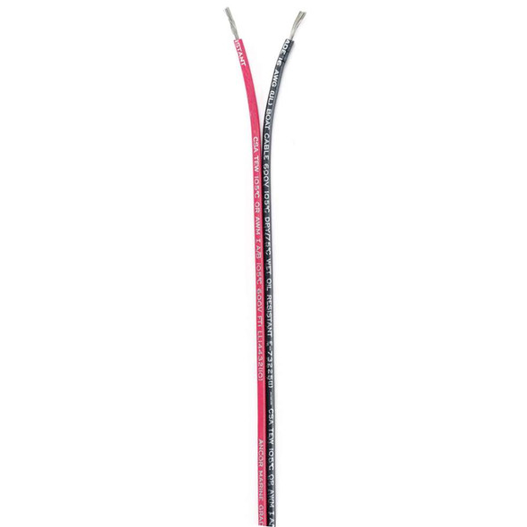 Ancor Ancor Ribbon Bonded Cable - 16/2 AWG - Red/Black - Flat - 100' [153110] 153110 MyGreenOutdoors