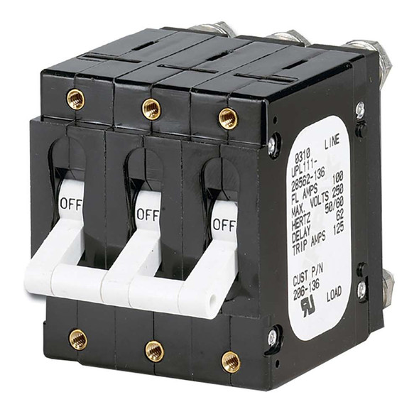 Paneltronics Paneltronics 'C' Frame Magnetic Circuit Breaker - 100 Amp - Triple Pole - White [206-136] 206-136 MyGreenOutdoors
